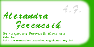 alexandra ferencsik business card